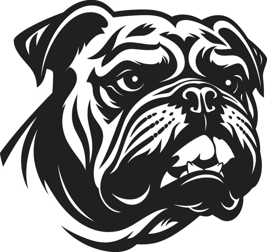 poderoso patas negro buldog icono en vector elegante buldog buldog como un logo diseño