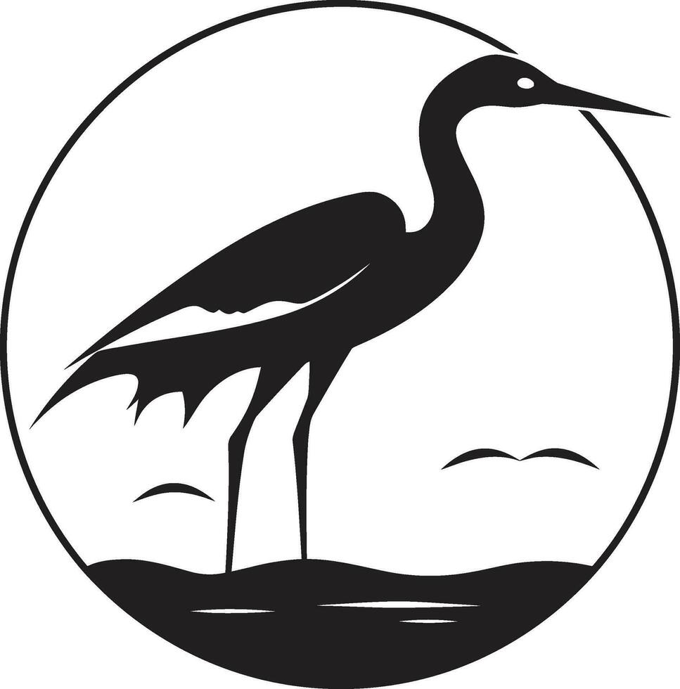 Heron Emblem with Contemporary Flair Heron Symbol for Your Brand vector