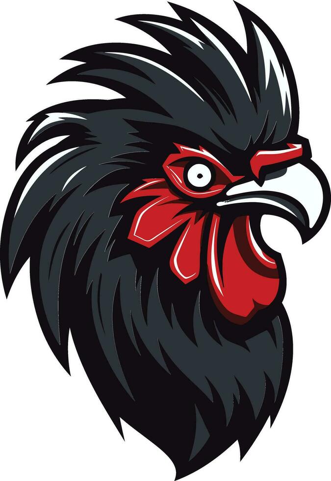 Minimalistic Chicken Icon Design Majestic Rooster Graphic vector