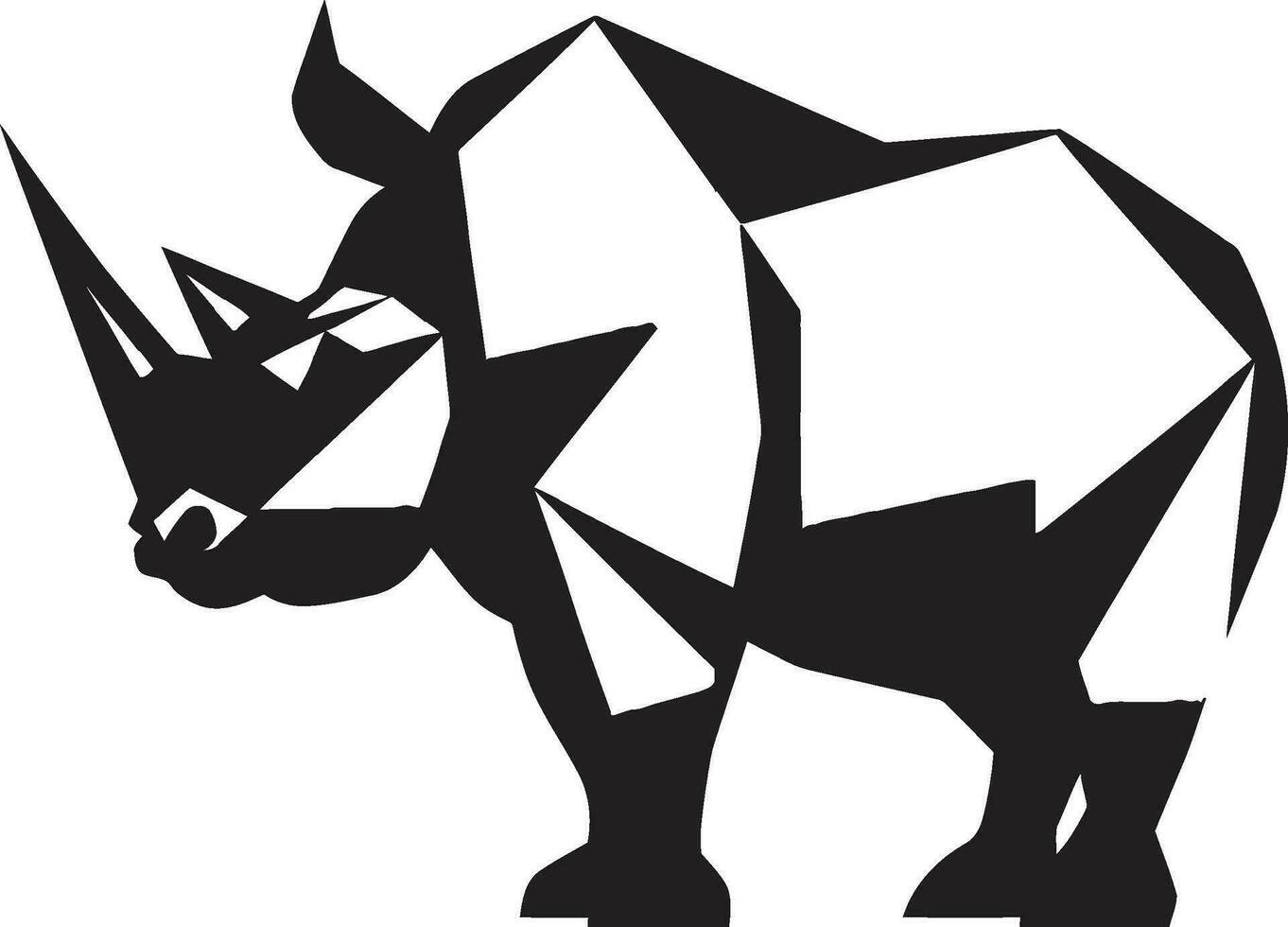Elegance in the Rhinos Serenade Noir Emblems Tribute Harmonic Beauty in Wild Shadows Rhinos Majestic Melody vector