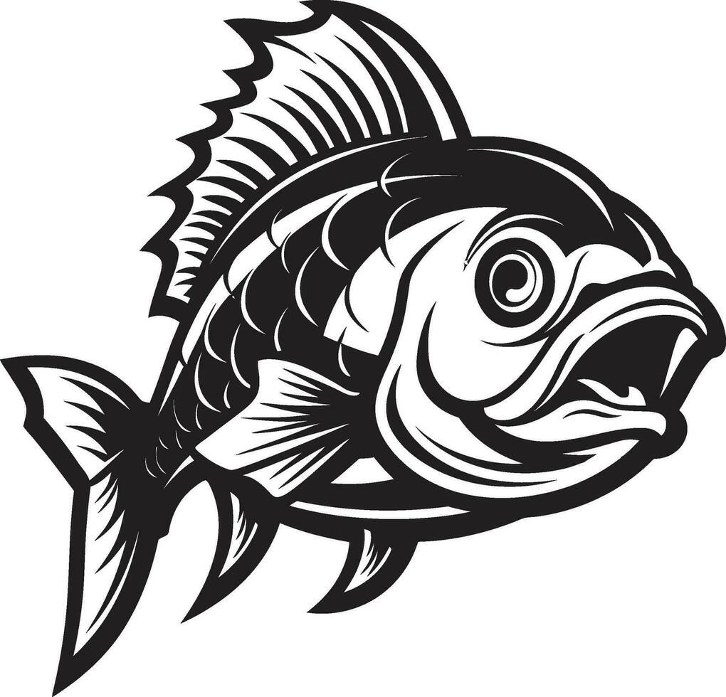 translúcido tesoros pescado icono logo diseño esquelético misterios de el mar pescado esqueleto vector