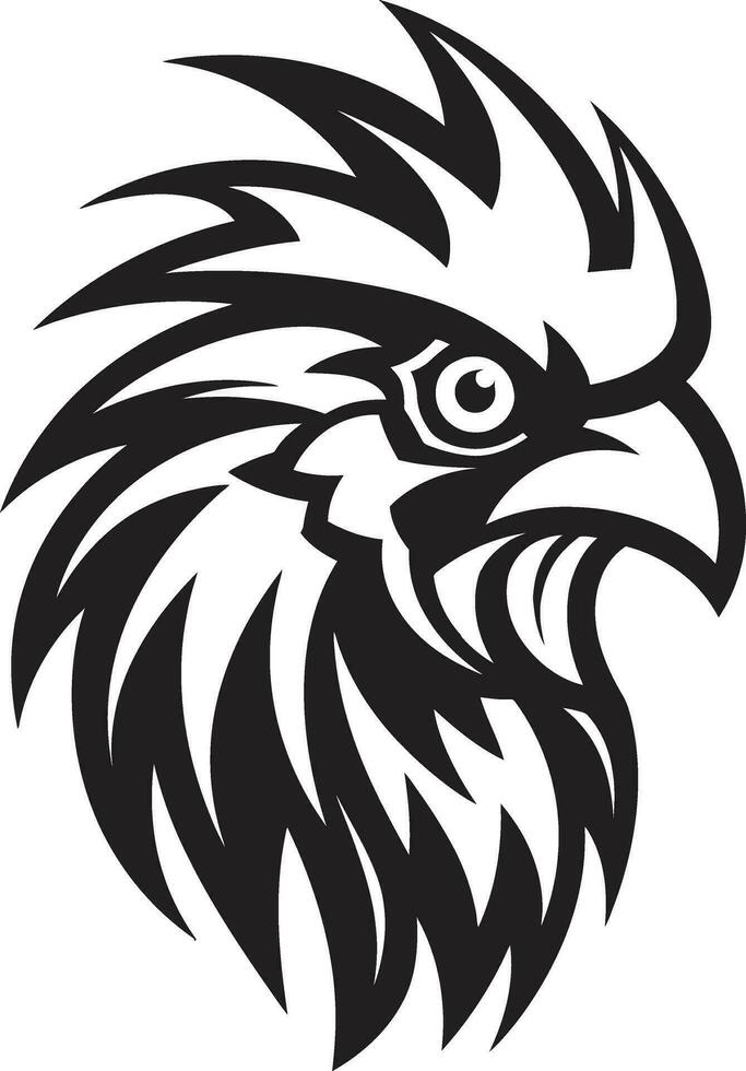 Rooster Symbol in Vector Artistry Elegant Rooster Vector