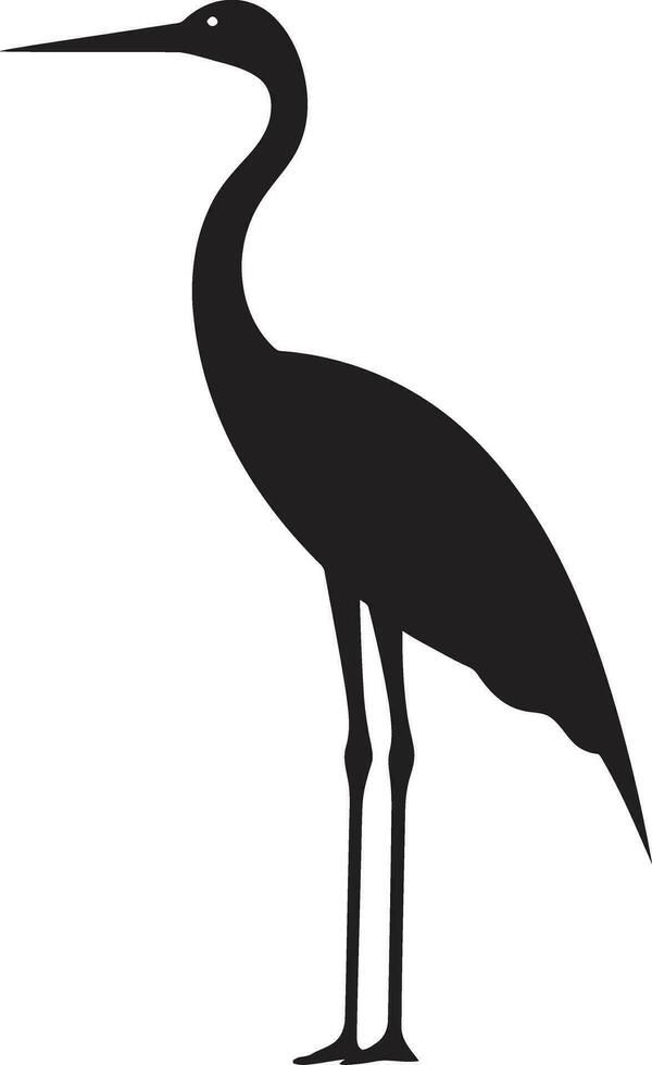 Heron Vector Symbol in Motion Heron in Flight Vector Art