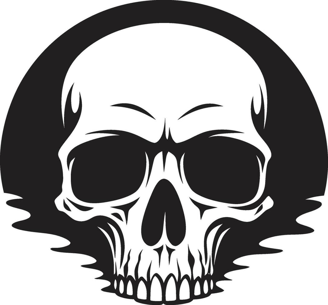 Mystical Skull Unearthed Wall Cracks Reveal Black Skull in Wall An Enigma Unveiled vector