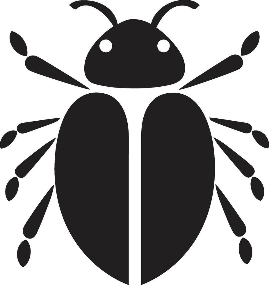 Symmetrical Beauty Unveiled The Ladybugs Emblematic Crest Eyes of Elegance The Abstract Ladybugs Geometric Design in Shadows vector