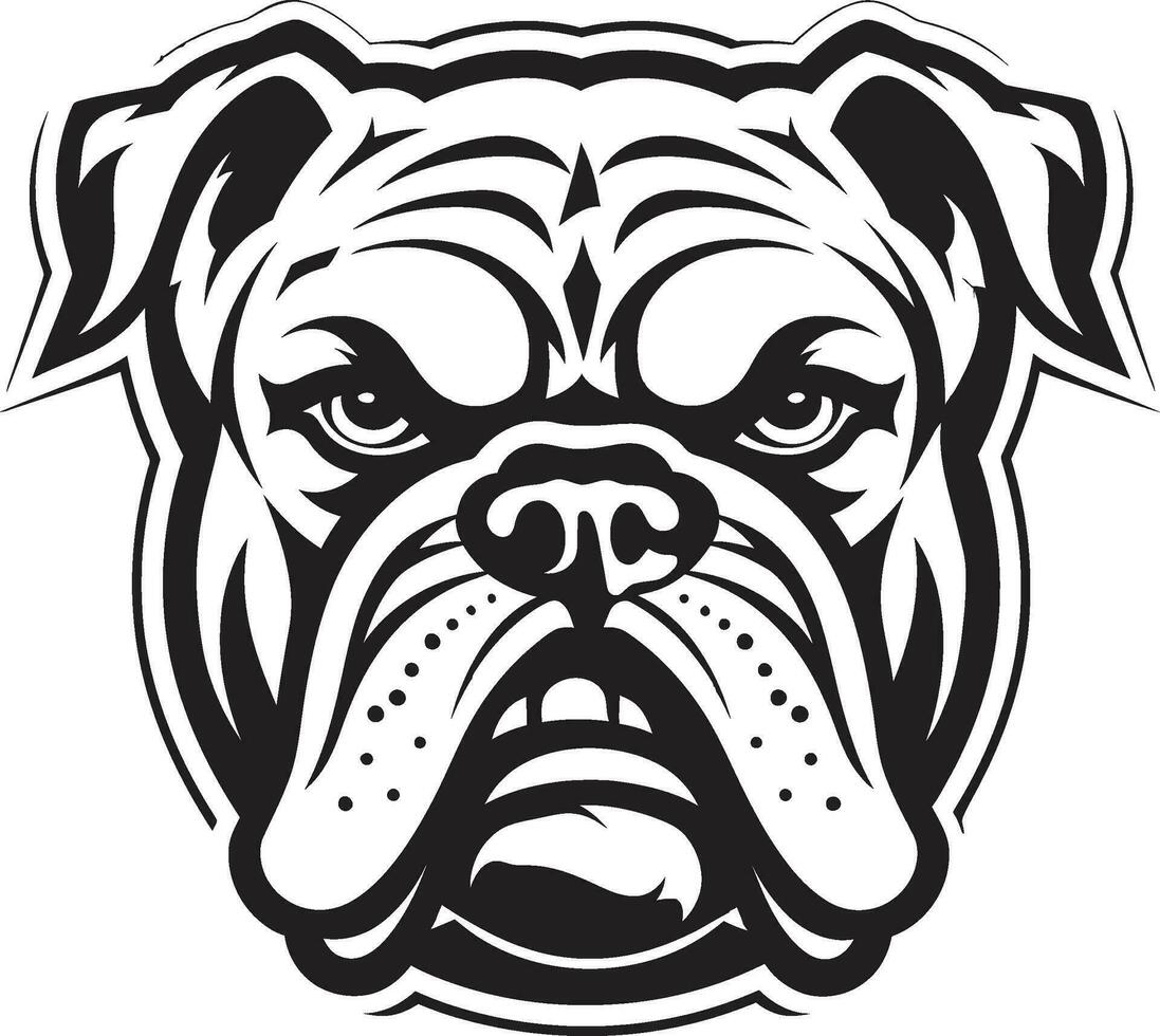 poderoso patas negro buldog icono en vector elegante buldog buldog como un logo diseño