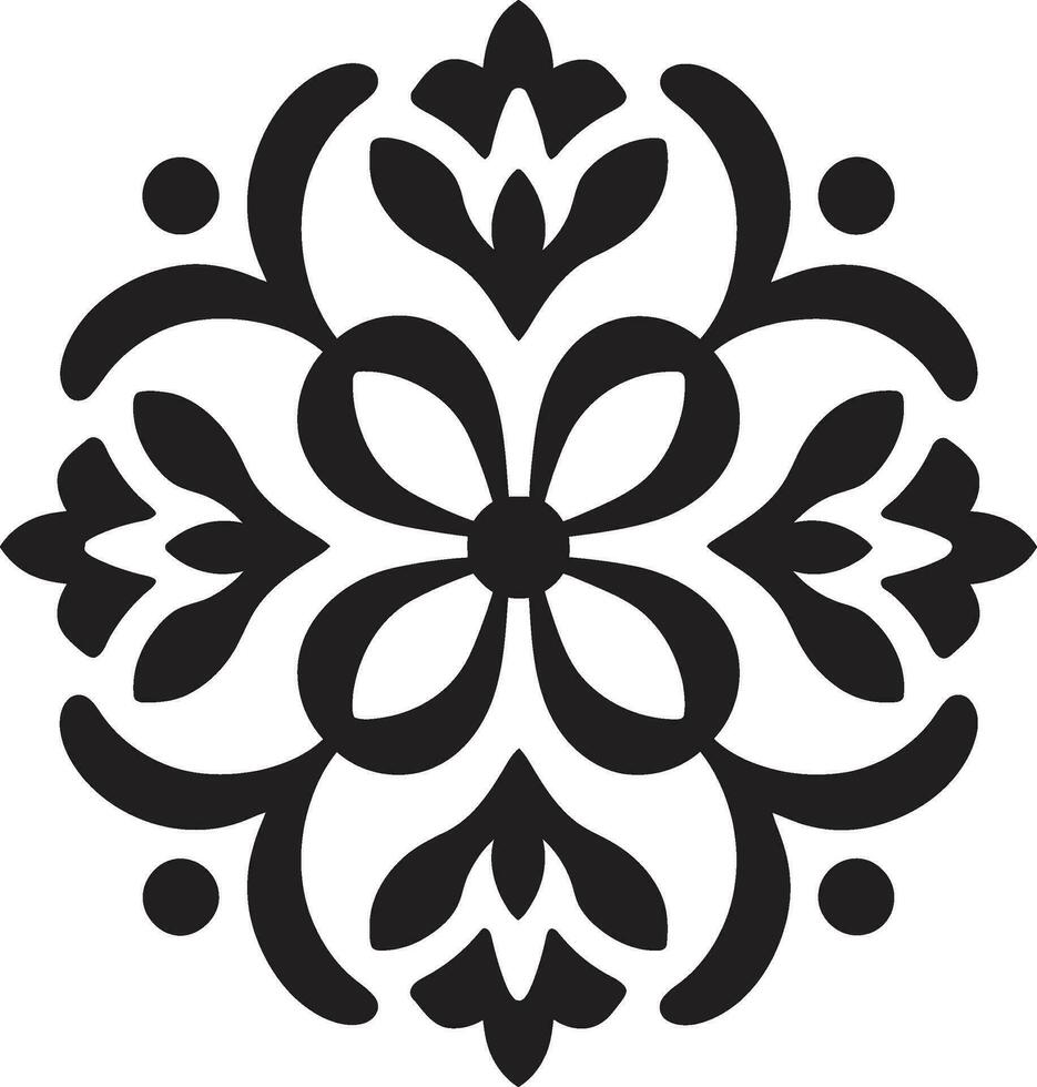 Vector Artistry Redefined Arabic Floral Design Floral Harmony Unleashed Arabic Tiles Logo Icon