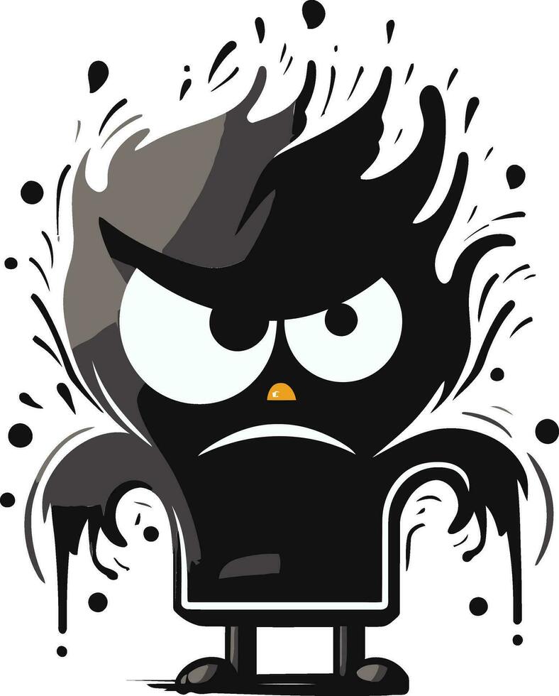 Fury Unleashed Spray Paint Vector Icon Vivid Spray Paint Mascot Angry Logo Design