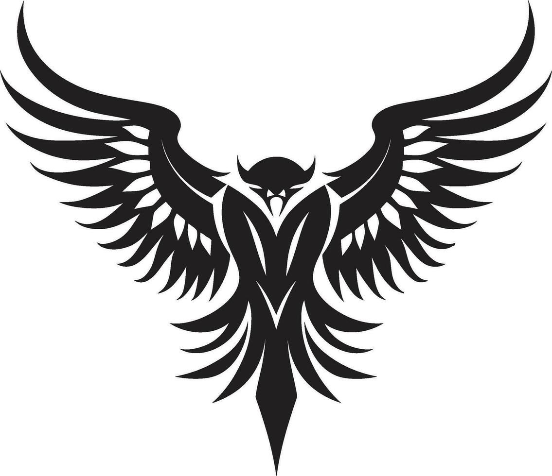 noble remontarse negro águila logo maestría negro y majestuoso águila vector icono