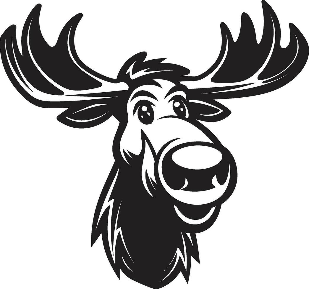 Graceful Moose Majesty in Vector Moose in Motion Symbol