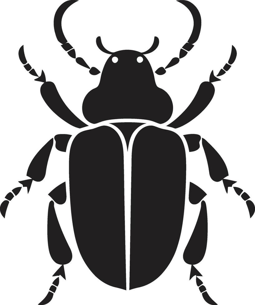 Bug Emblem Sleek Black Bird Emblem vector