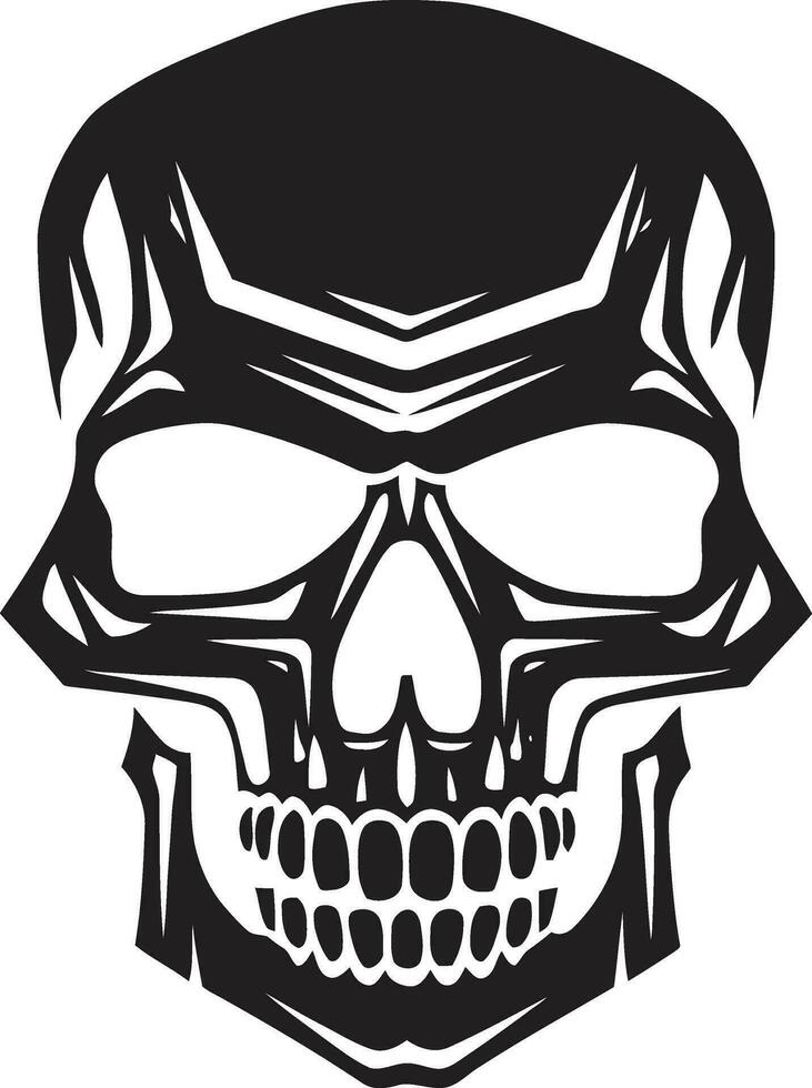 The Gearheads Vision A Mechanical Skull Profile Cyber Gothic Skull Icon The Blend of Eras vector