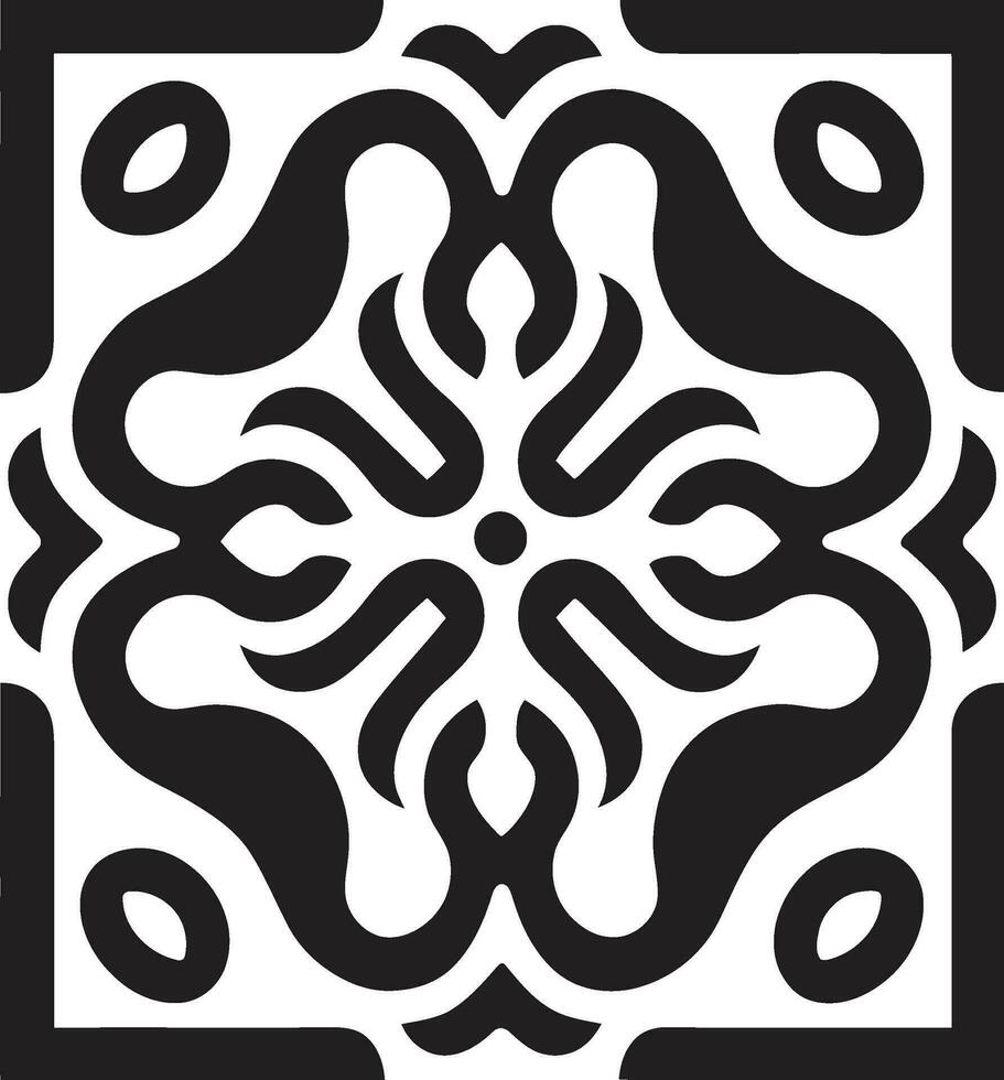 intrincado Arábica floral losas negro icono diseño negro y negrita Arábica floral logo vector