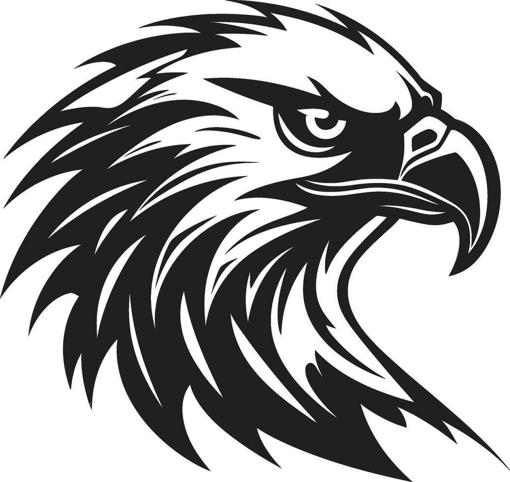 Eagles Grace Monochrome Emblem Raptors Realm Black Eagle Icon vector