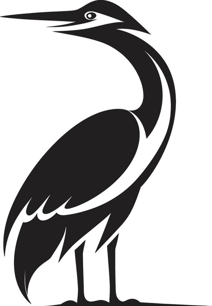 Heron Symbol with a Twist Majestic Heron Graphic Design vector
