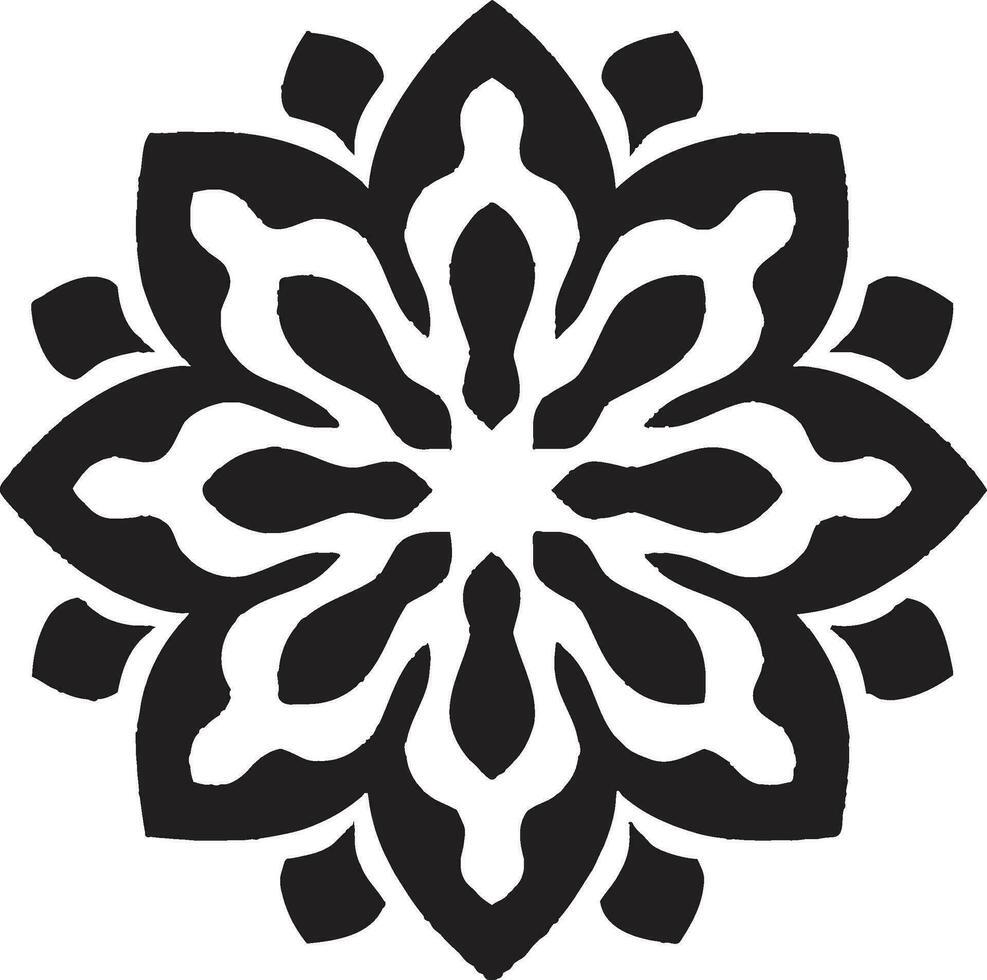 floral armonía negro Arábica losas logo negro y oro Arábica floral emblema en vector