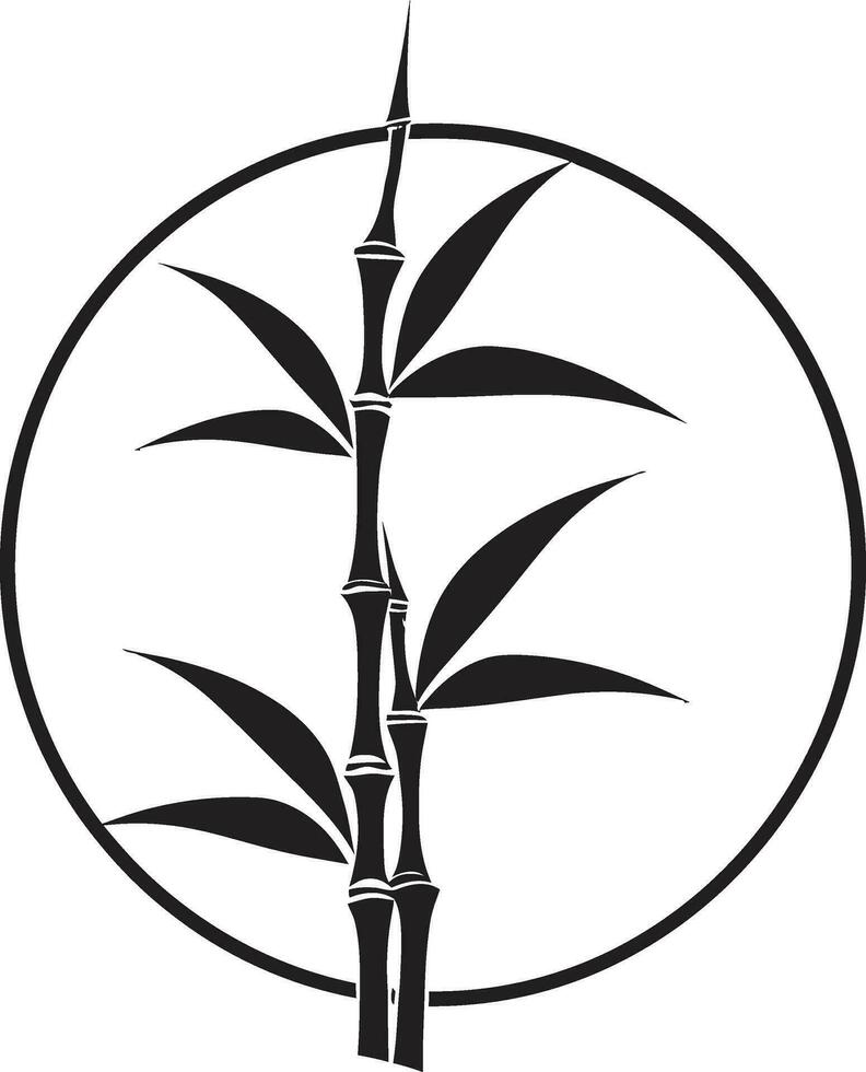 Vector Artistry Black Bamboo Plant in Monochrome Harmony Tranquil Serenity in Black Natural Beauty with Bamboo in Vector