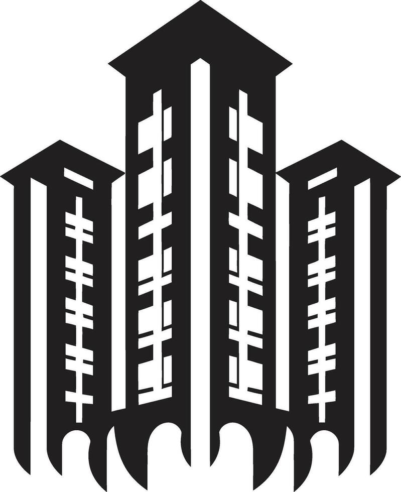 Sophisticated Apartment Emblem Black Logo Brilliance Luxury Living Excellence Black Apartment Complex vector