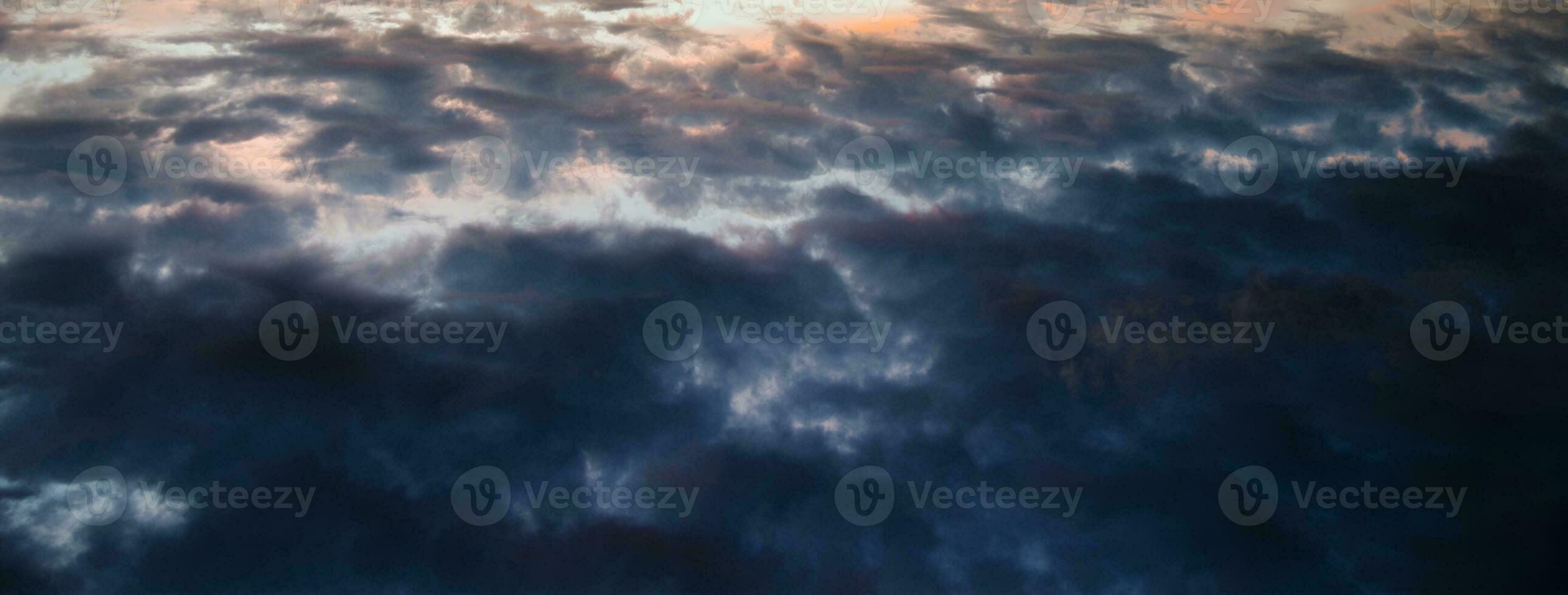 Stormy sky aerial view photo