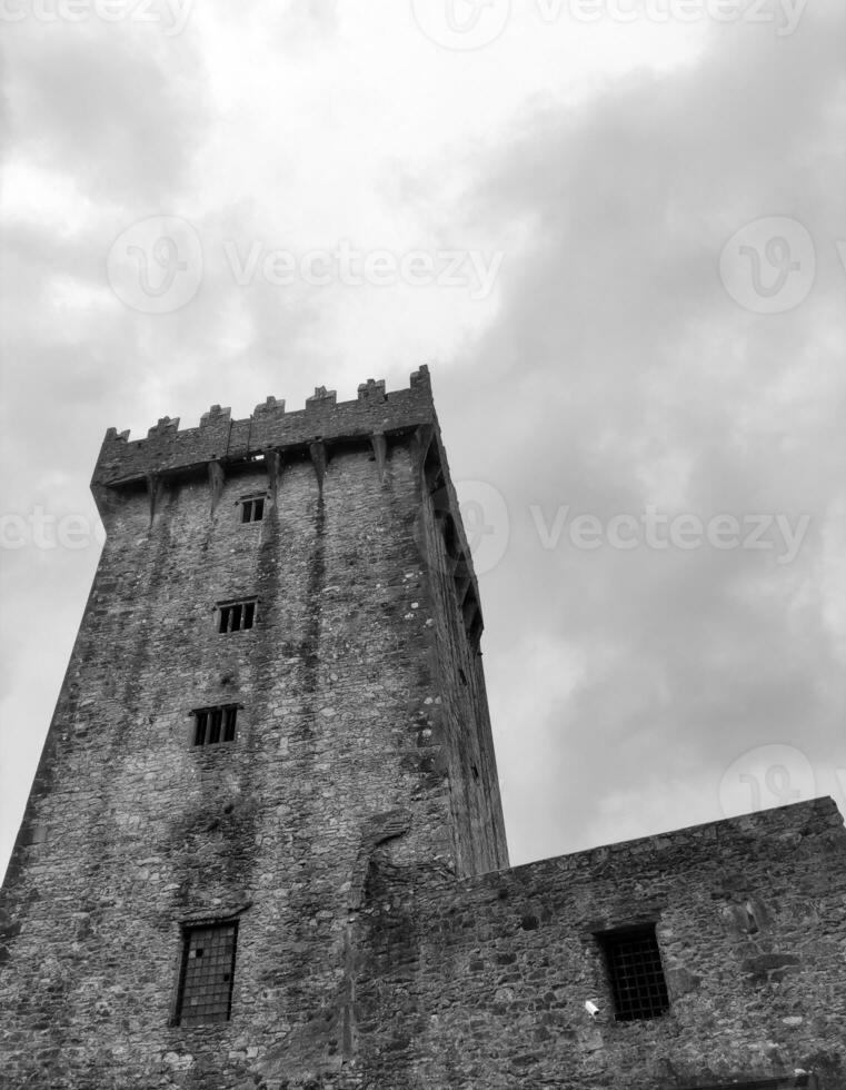 Old celtic castle tower, Blarney castle in Ireland, old ancient celtic fortress photo