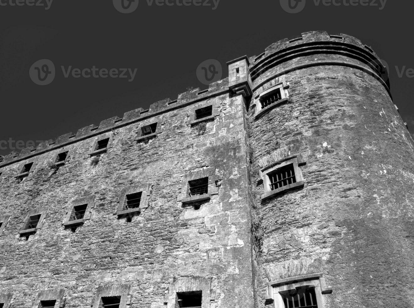 Old celtic castle tower walls, Cork City Gaol prison in Ireland. Fortress, citadel background photo
