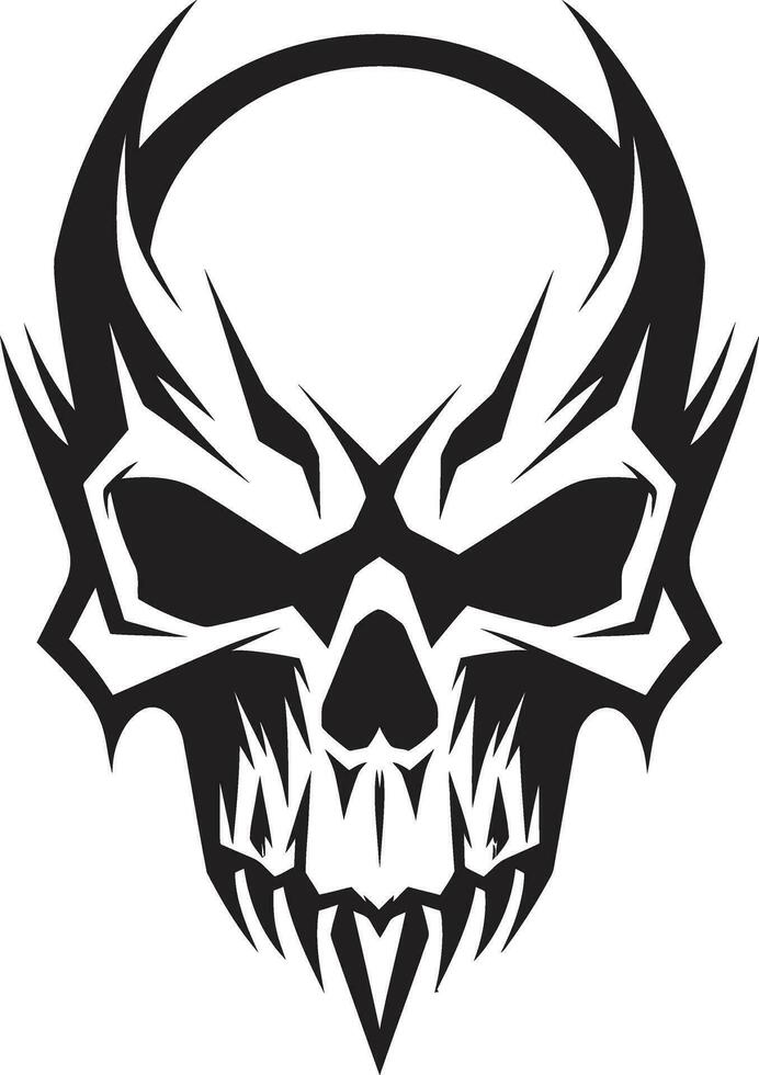 Obscure Enigma Cryptic Vector Logo Skull of the Abyss Sinister Icon