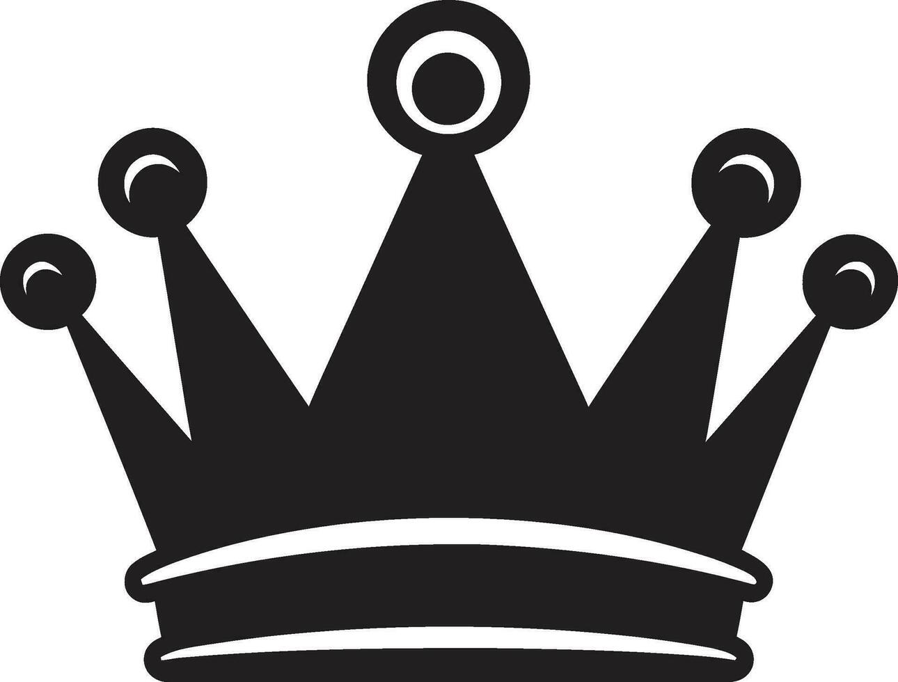 Crowning Achievement Black Crown Emblem Crown of Excellence Black Logo with Icon vector