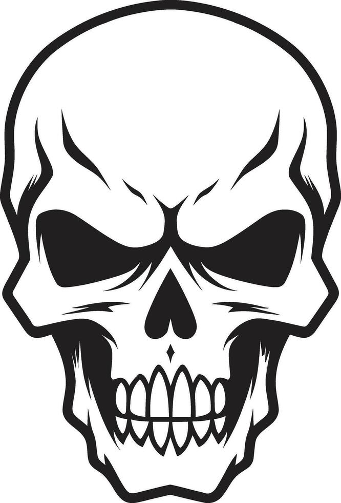 Ebon Enigma Stylish Skull Logo Witching Whispers Occult Icon vector
