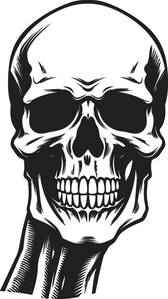 Ebon Enigma The Mystic Skull Profile Cryptic Enchantment A Ghostly Head vector