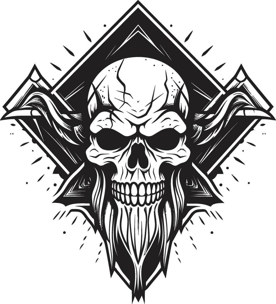 Ebon Enchantment A Cryptic Design Witching Whispers A Haunting Symbol vector