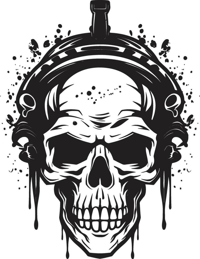 Vortex of Despair Vector Ominous Skull Icon Crypt Keepers Art Ghostly Vector Symbol