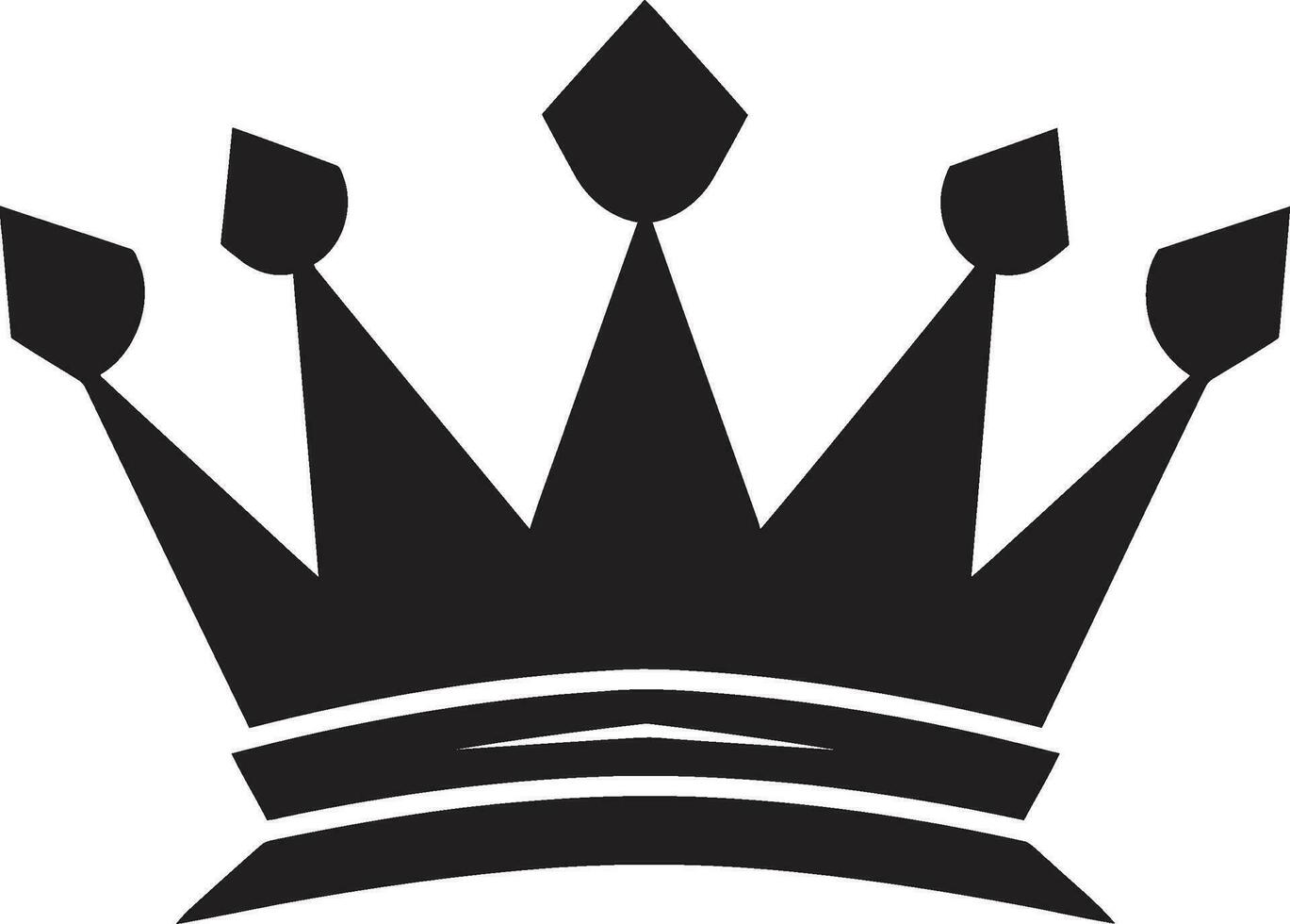 monarcas insignias negro corona vector icono elegancia en negro corona emblema