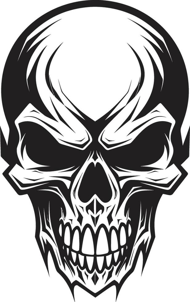 Eerie Omen Insignia Sinister Vector Glyph Serpentine Secrets Occult Skull Vector