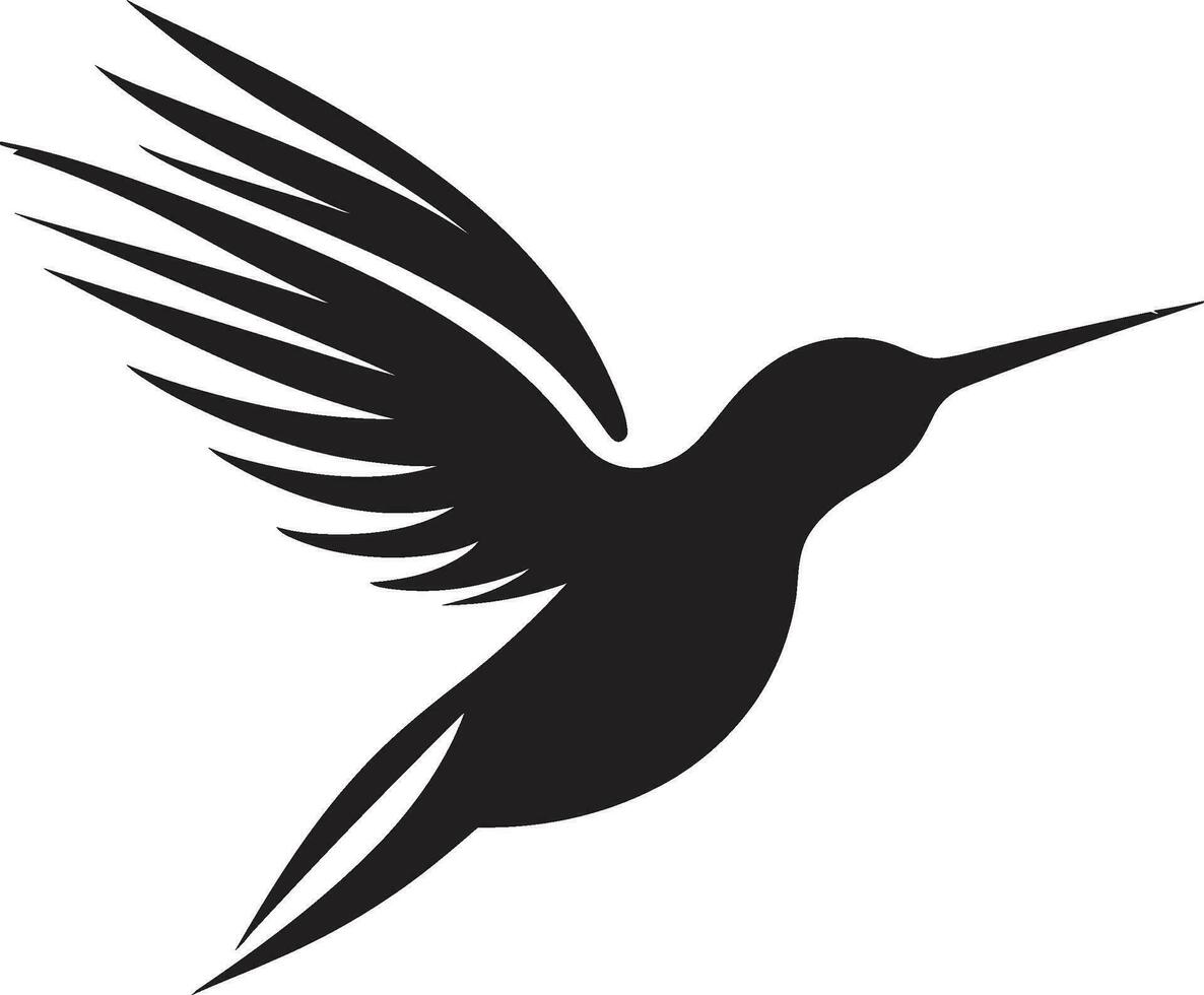 Abstract Hummingbird Silhouette Emblem Hummingbird Emblem with Contemporary Flair vector