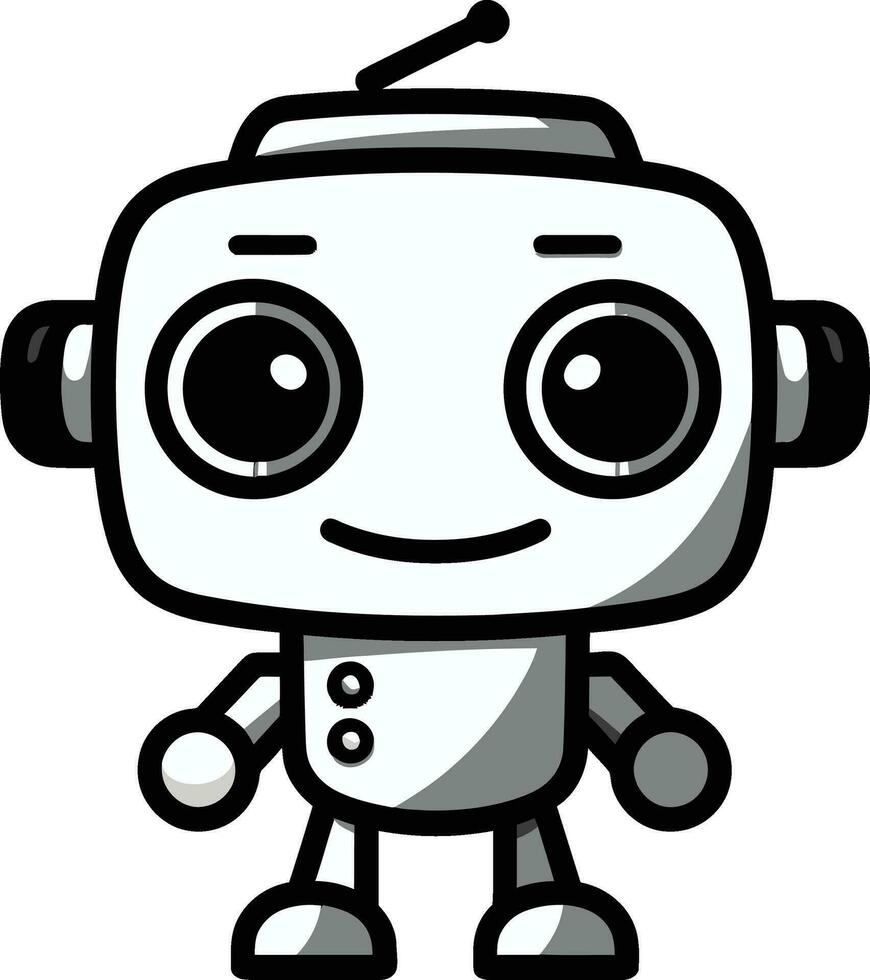 Robo Stealth A Mini Mascot in Vector Digital Dynamo A Stylish Icon Design