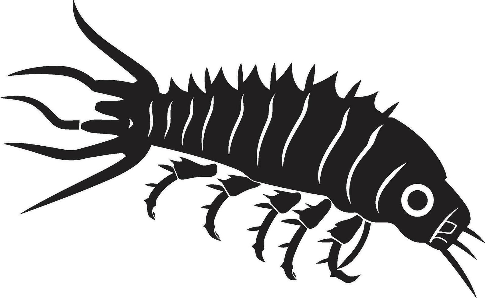 Majestic SilverFish Logo SilverStream Excellence Elegant Insect Majesty Vector Beauty