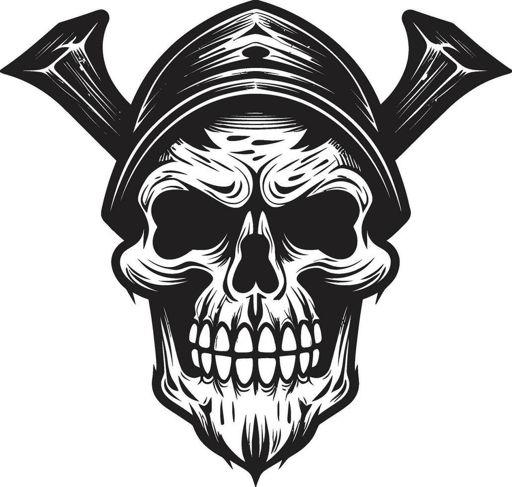 Crypt Keepers Grin An Ominous Symbol Wraiths Whispers An Enigmatic Emblem vector