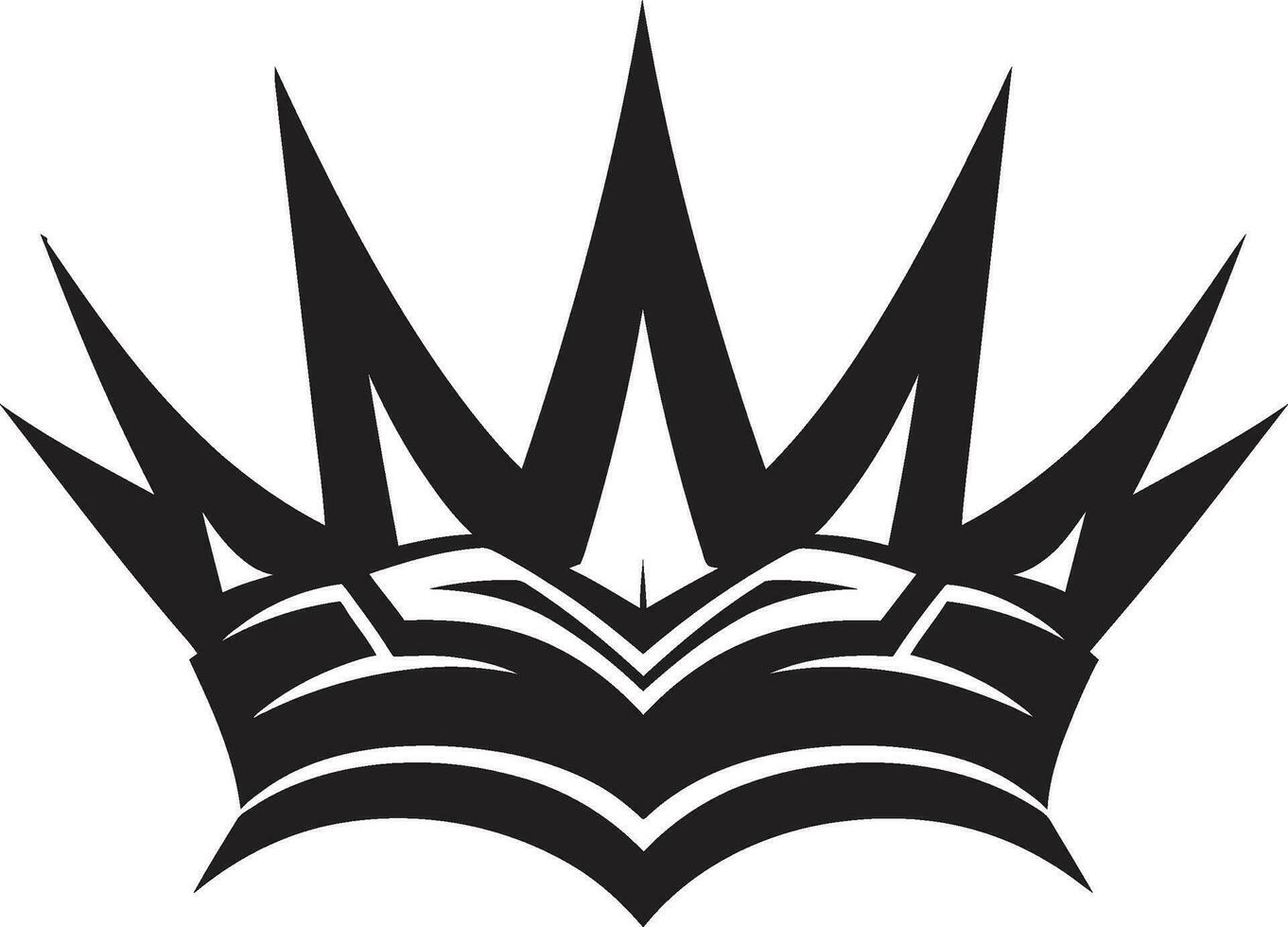 Symbol of Royalty Black Crown Emblem Monarchs Elegance Black Logo with Crown vector