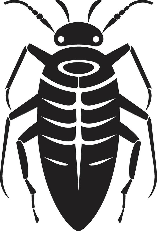 Black Beauty of the Deep SilverFish Design Ebon Elegance Insect Vector Majesty