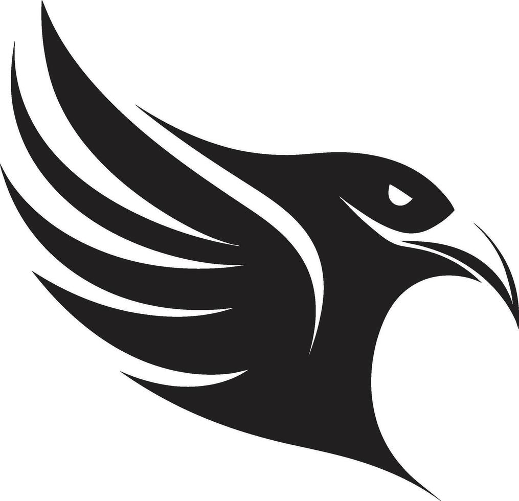 Minimalist Falcon Icon Ravens Pride Logo vector