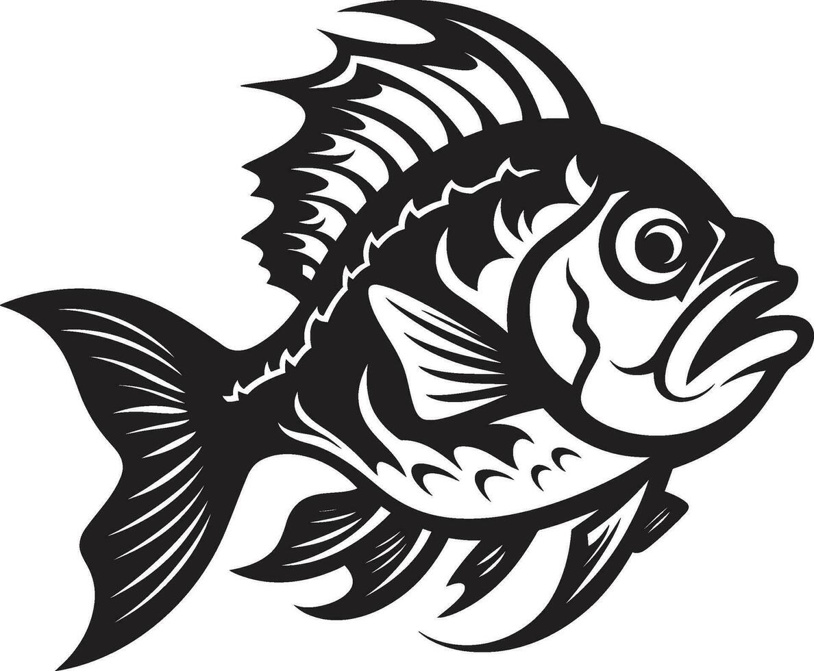 esquelético sinfonía pescado hueso logo Arte fondo marino escultura vector pescado esqueleto diseño