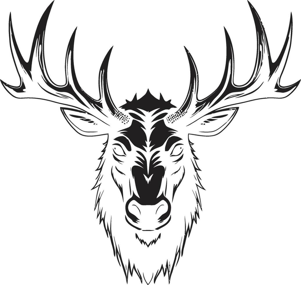 Minimalistic Moose Icon in Motion Elegant Moose Majesty in Vector Artistry