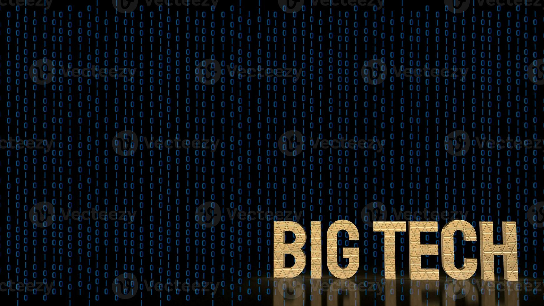 The Gold Big tech on digital Background for Business or technology concept 3d rendering photo