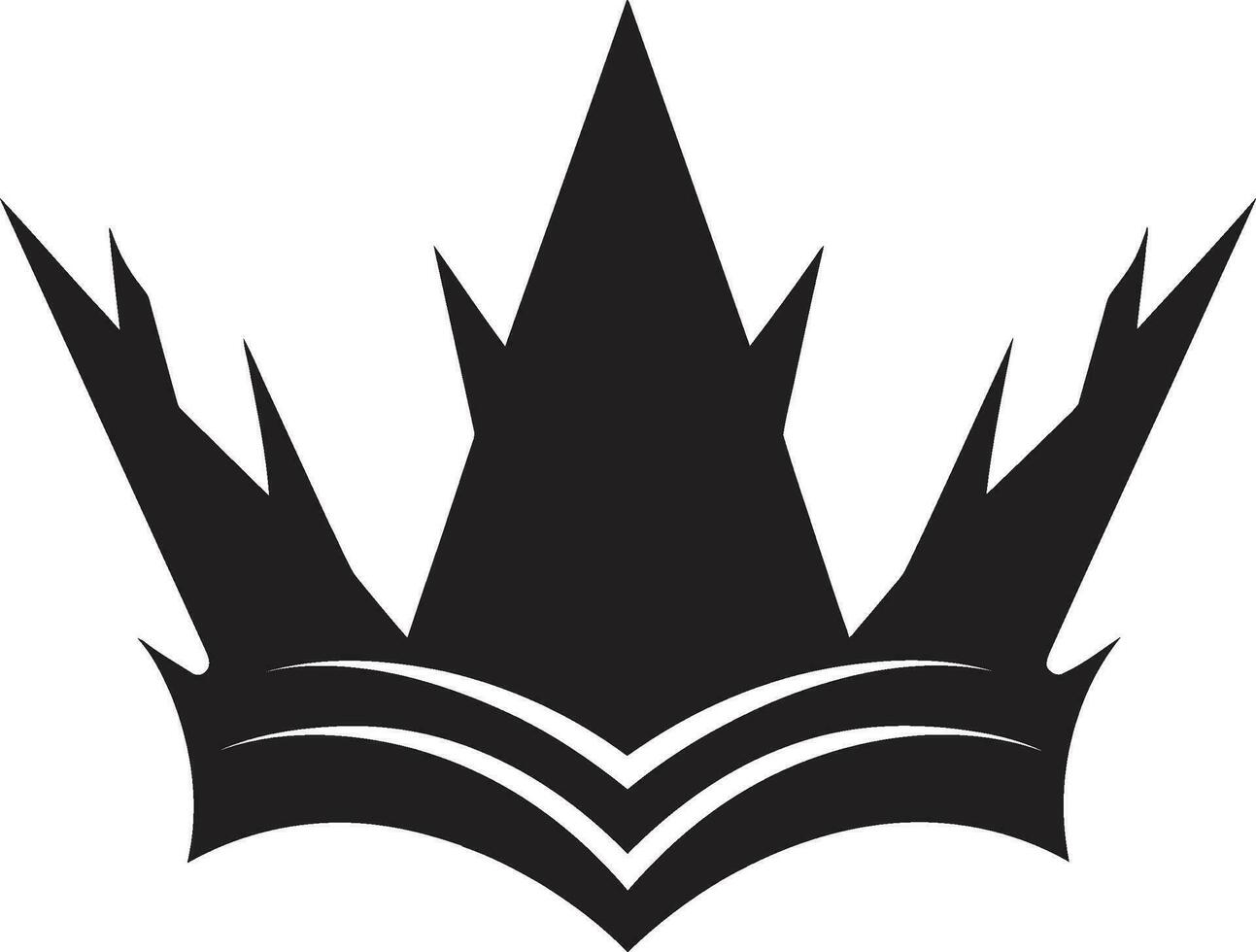 elegante soberanía corona diseño en negro símbolo de realeza negro corona emblema vector
