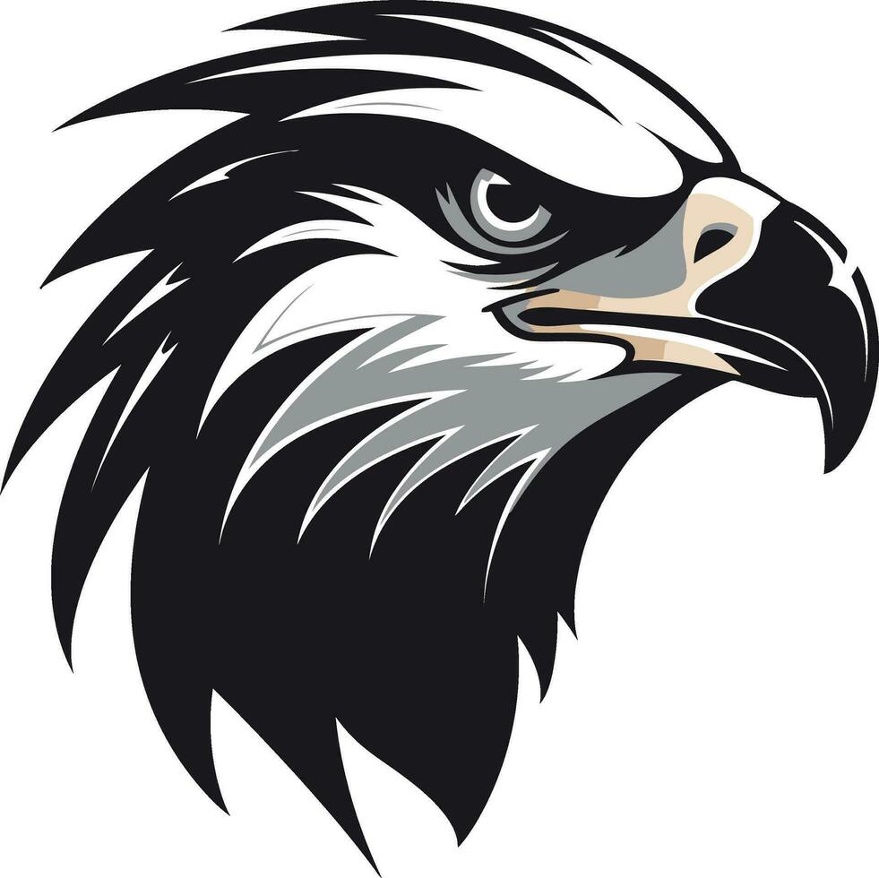 Feathered Excellence Monochrome Eagle Logo Iconic Majesty Soared Black Eagle Emblem vector