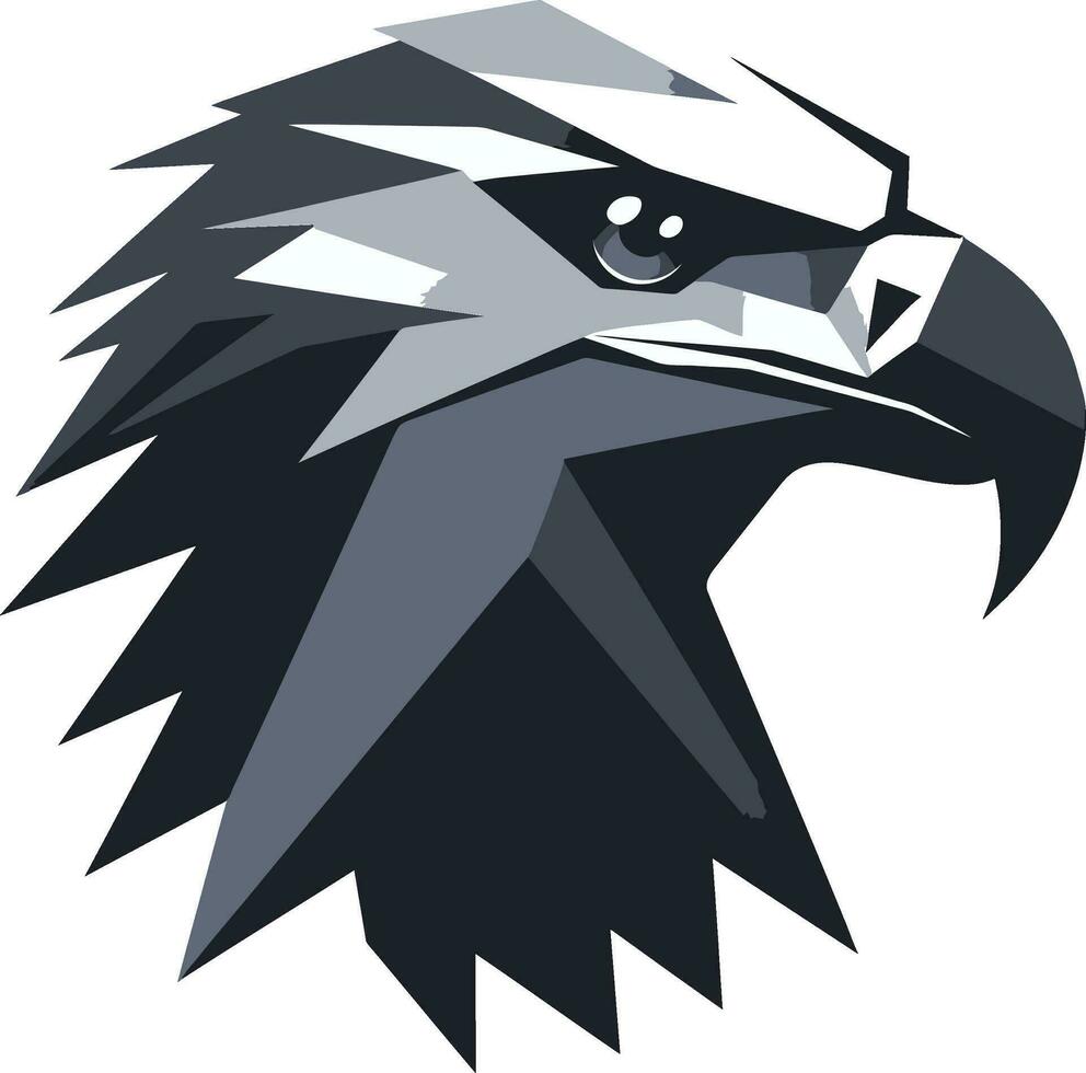 Black and Majestic Eagle Vector Icon Wings of Strength Eagle Logo in Black