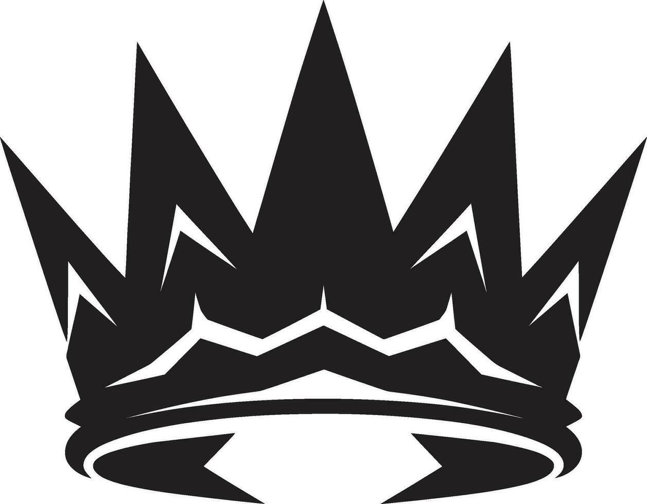 Symbol of Royalty Black Crown Emblem Monarchs Elegance Black Logo with Crown vector