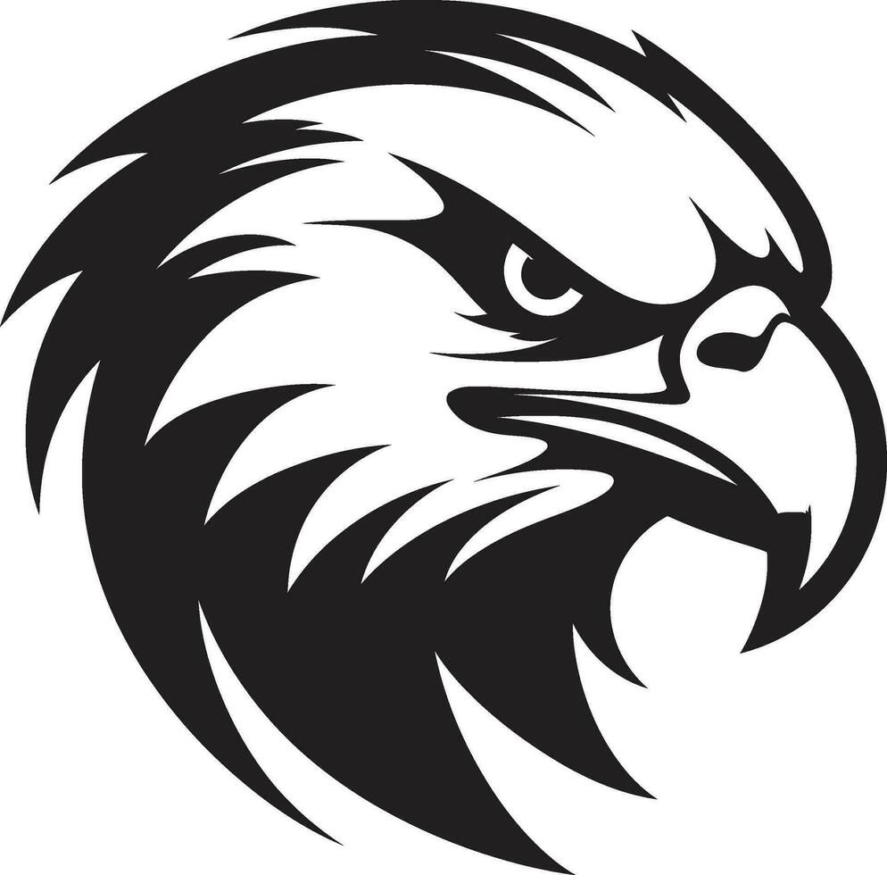 Vector Artistry Redefined Eagle Emblem Regal Flight Black Logo with Eagle