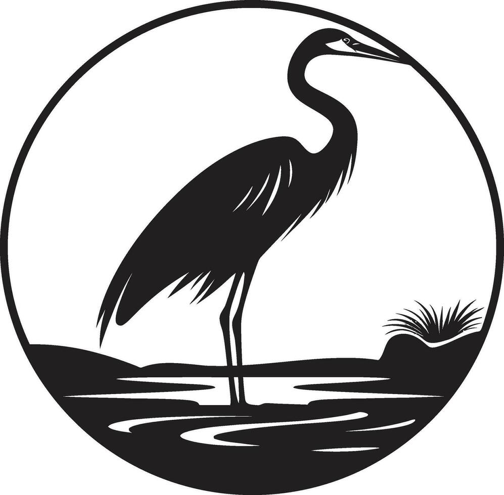 Heron Logo with Grace and Style Modern Heron Vector Illustration
