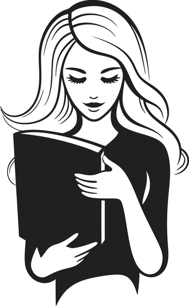Mentoring Masterpiece Female Guide with Book Vector Designing for Enlightenment Woman and Book Icon Symbol